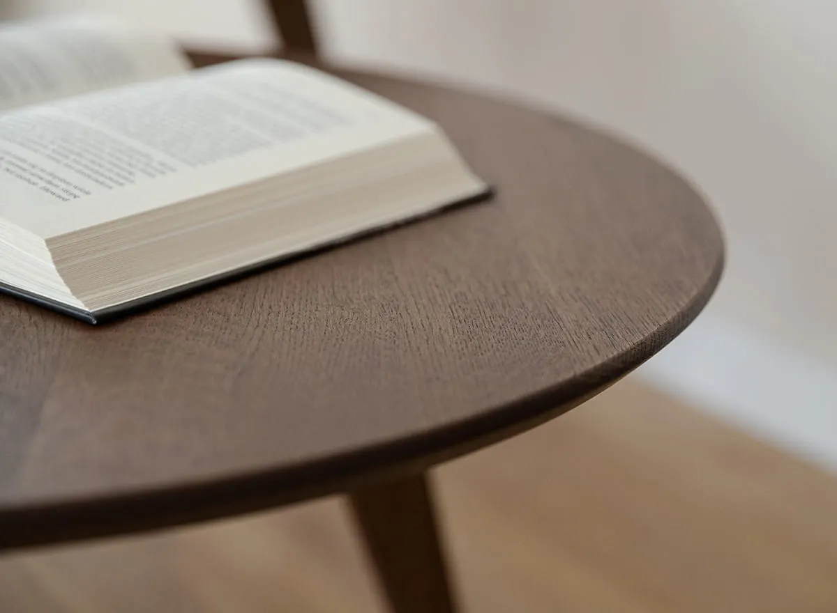 Stolik okrągły dębowy ORBETELLO 50 cm tabacco - 3SORB50T