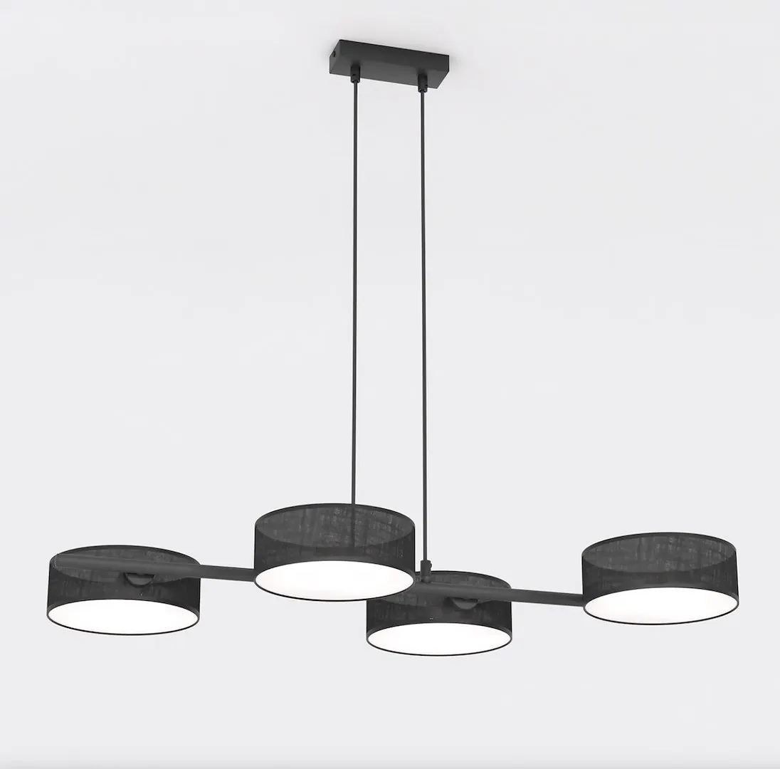 Lampa wisząca DRUMZ 4 abażur czarny