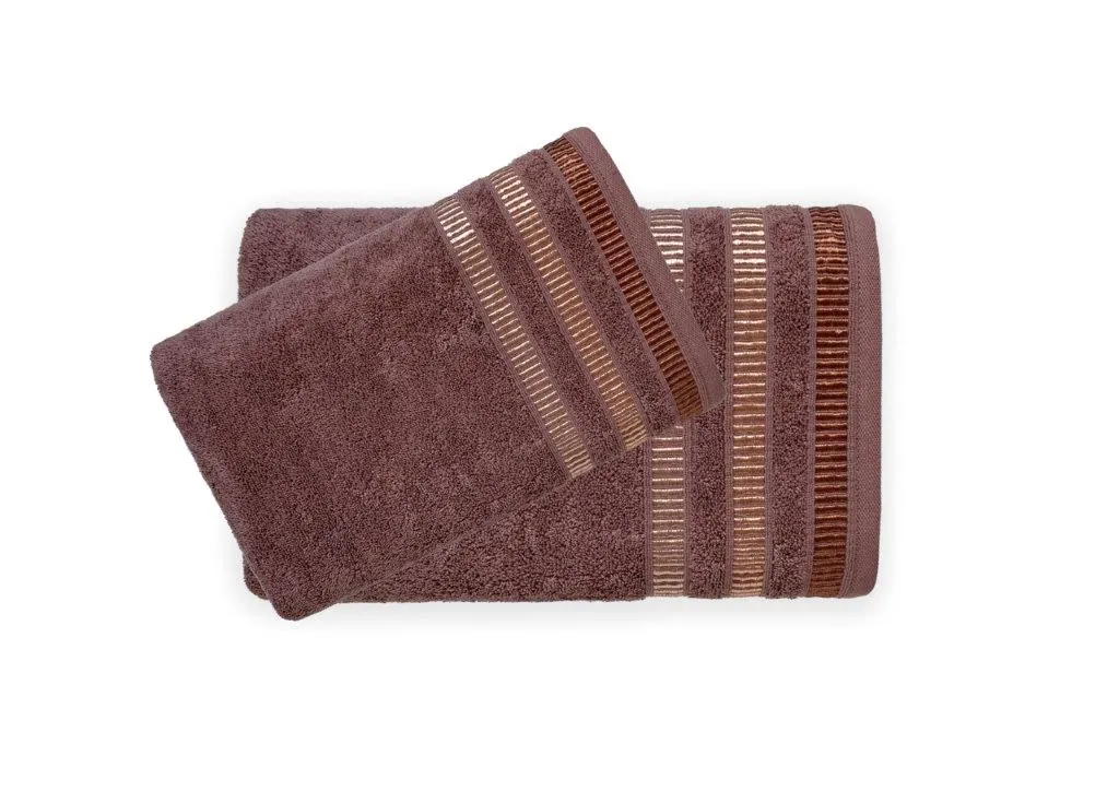 Ręcznik frotte SAGITTA 70x140 gramatura 500 brązowy - FARO_23017