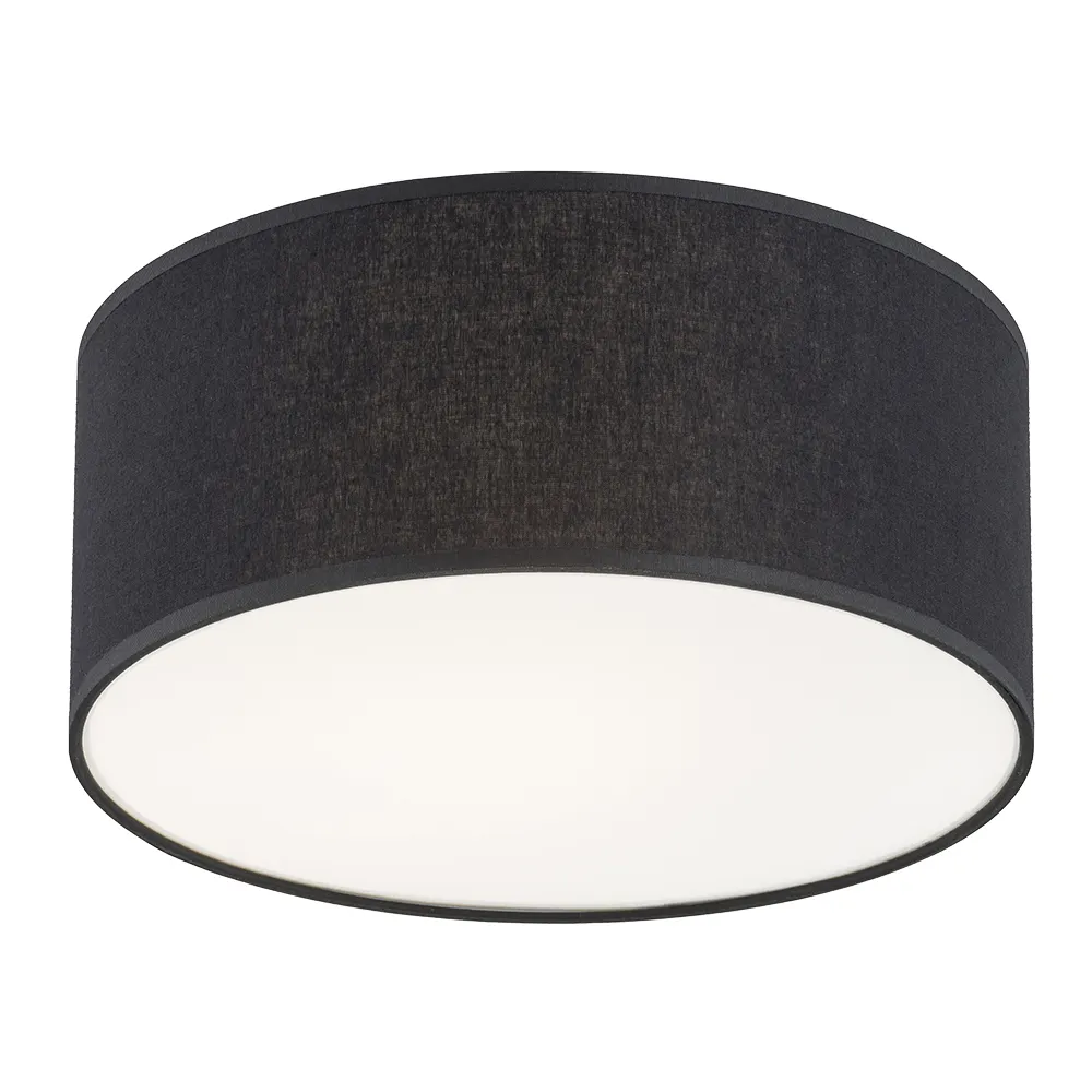 Lampa sufitowa RONDO czarna z białym kloszem 50x13cm