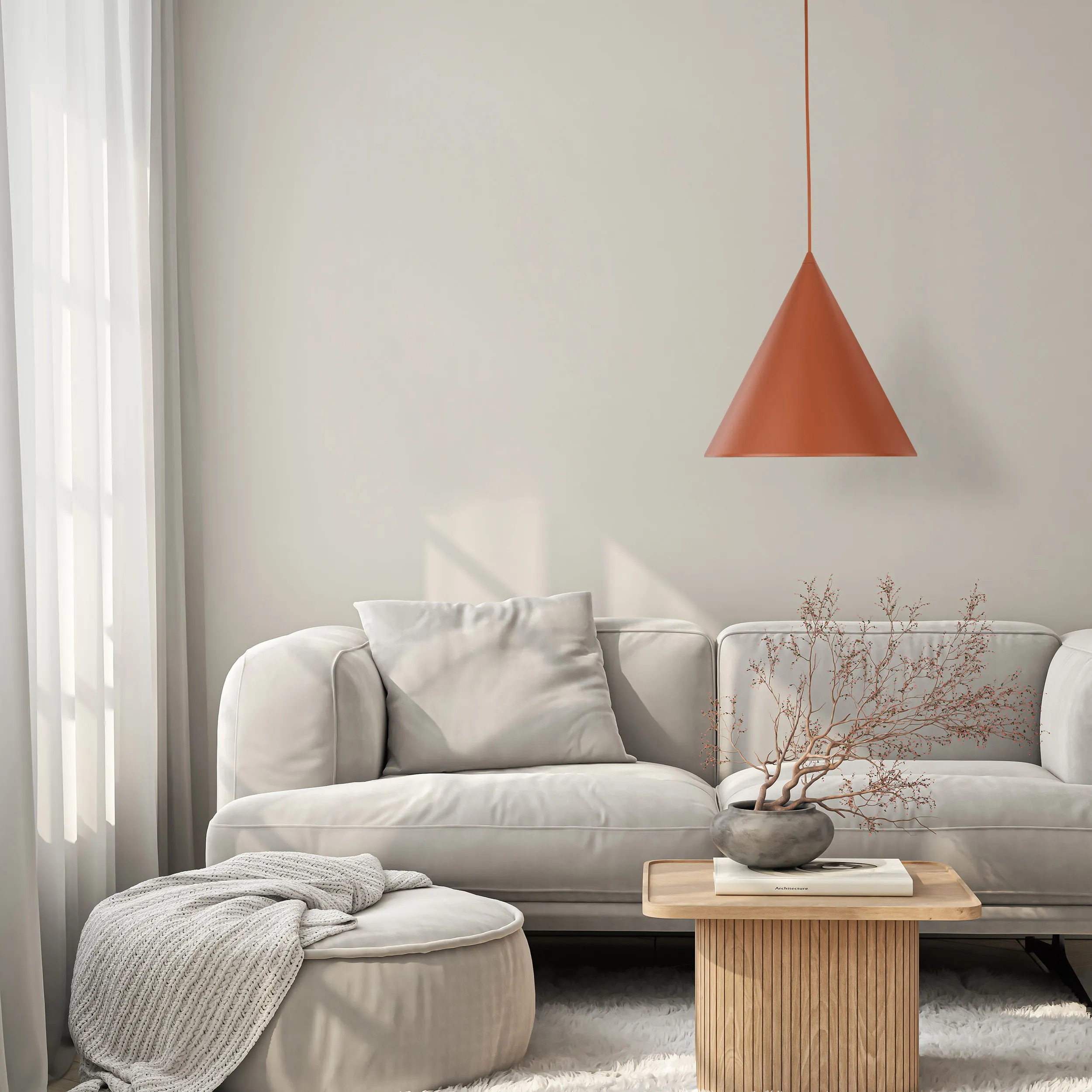 Lampa wisząca CONO ceglana metalowa 160x32cm - TK_10065