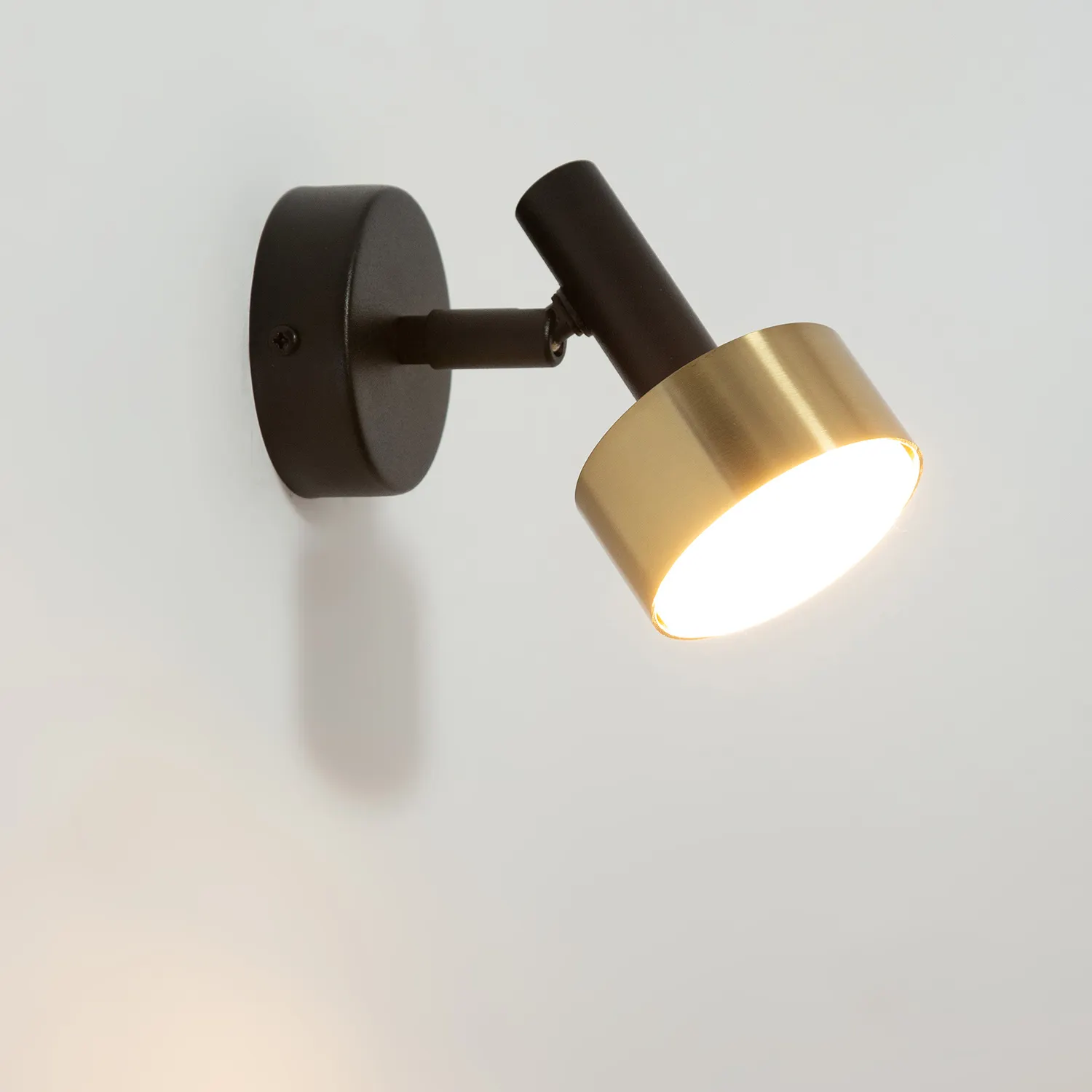 Kinkiet stalowy STAMP czarny złoty szczotkowany - SI_41248