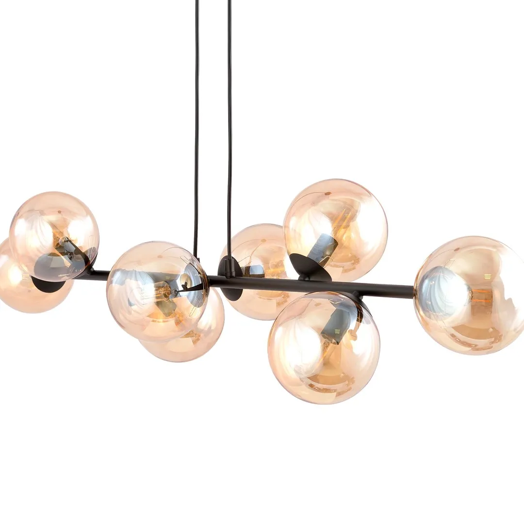 Lampa wisząca ROSSI 8 czarny miodowy — zdjęcie 7