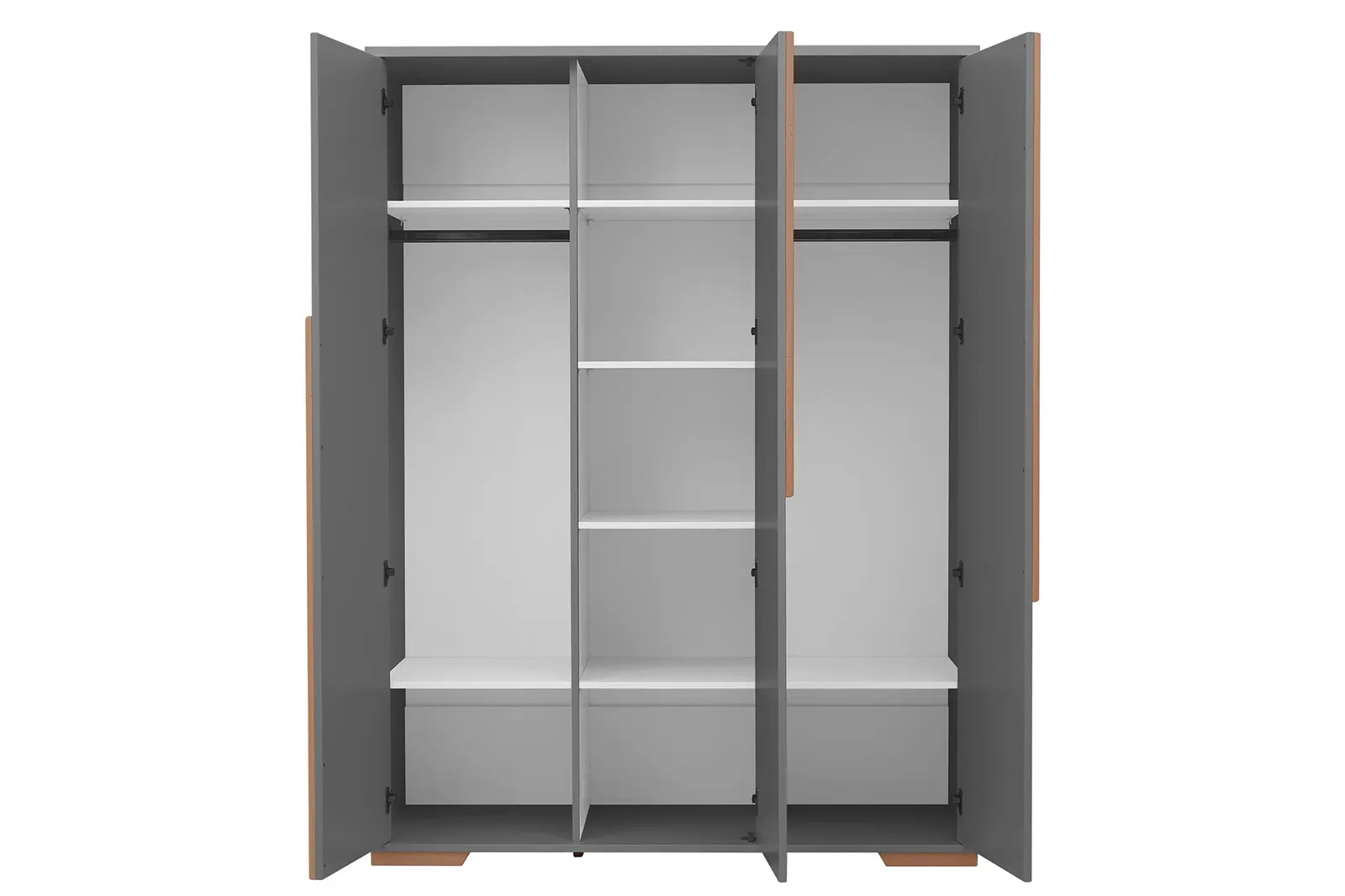 Szafa 3-drzwiowa SNAP 146x195 ciemnoszara - PIN_023-043-162