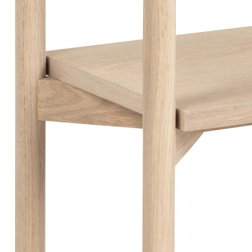 Regał NORTH fornir dębowy bielony, olejowany 86x30x89 - 0000099892