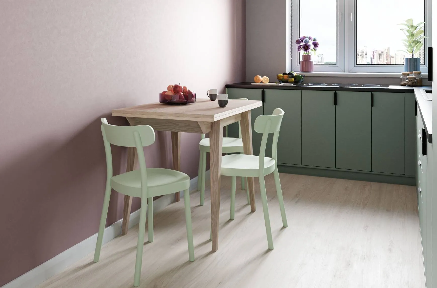 Stół drewniany rozkładany ENVELOPE 90x65cm orzech - NRGBTE_ASH_WAL_WAL