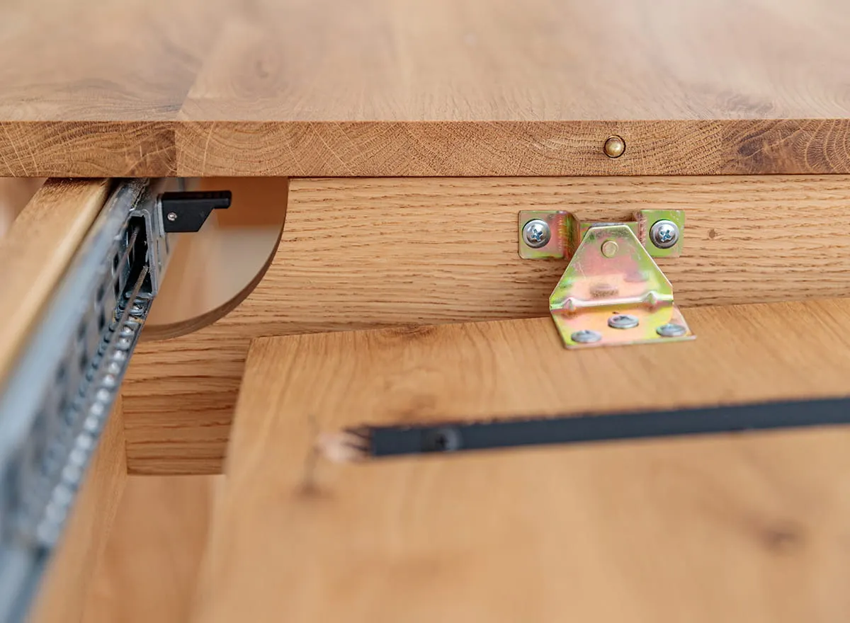 Rozsuwany stół dębowy GROSSI rozkładany 90x140-230 - dąb olejowany - GROSSI140X90