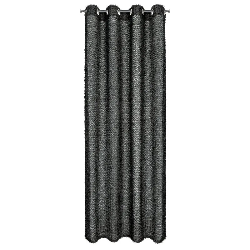ZASŁONA GOTOWA TIFFANY 135 X 250 CM CZARNY - EU_459660