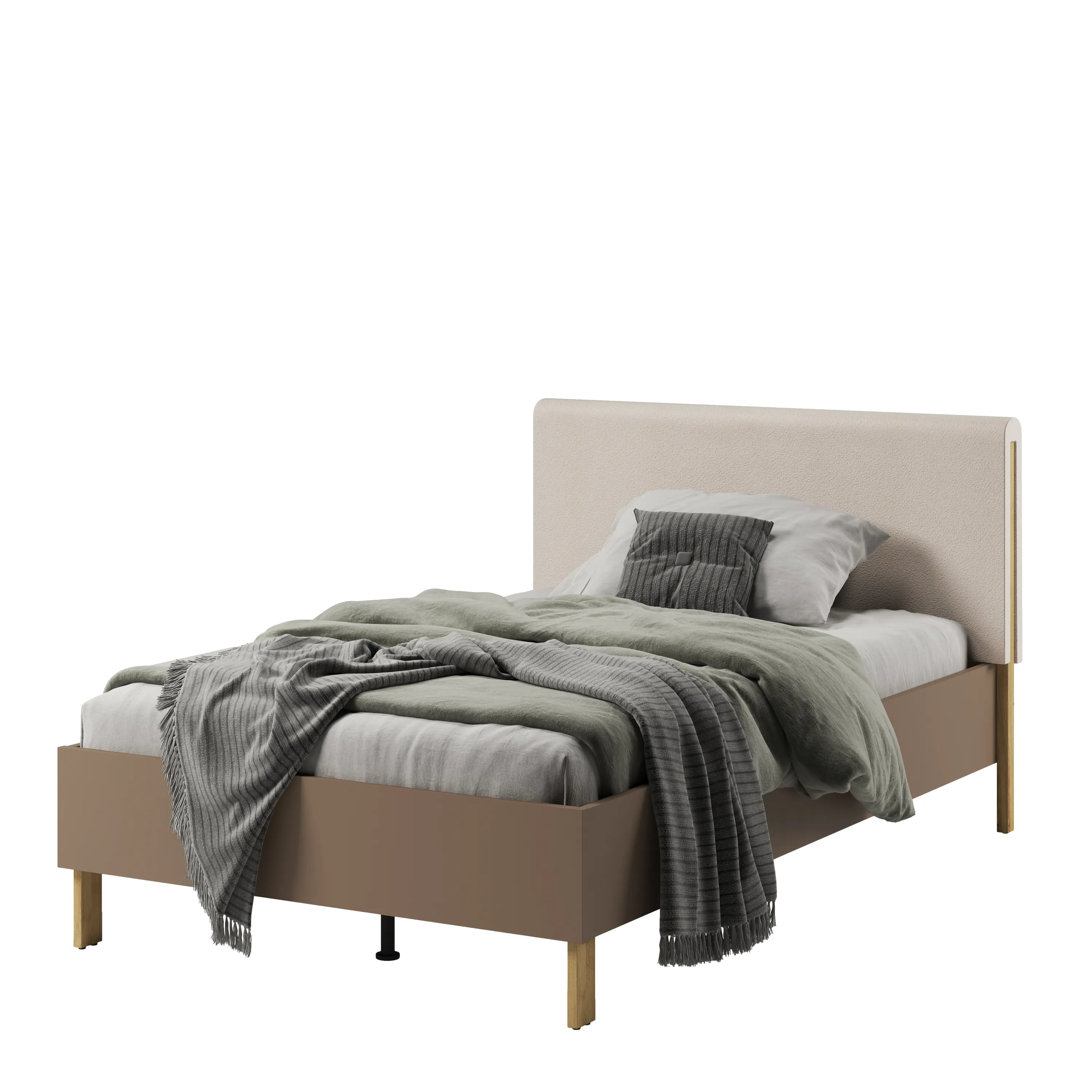 Zagłówek tapicerowany Lenny LY-09 120cm kremowy - LY9ABT