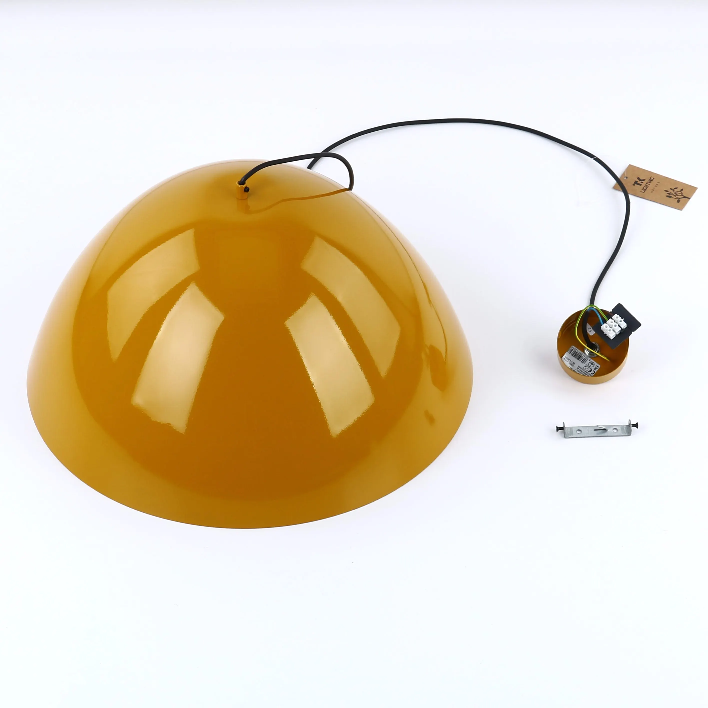 Lampa wisząca FARO żółta na czarnym przewodzie 170x50cm - TK_10264