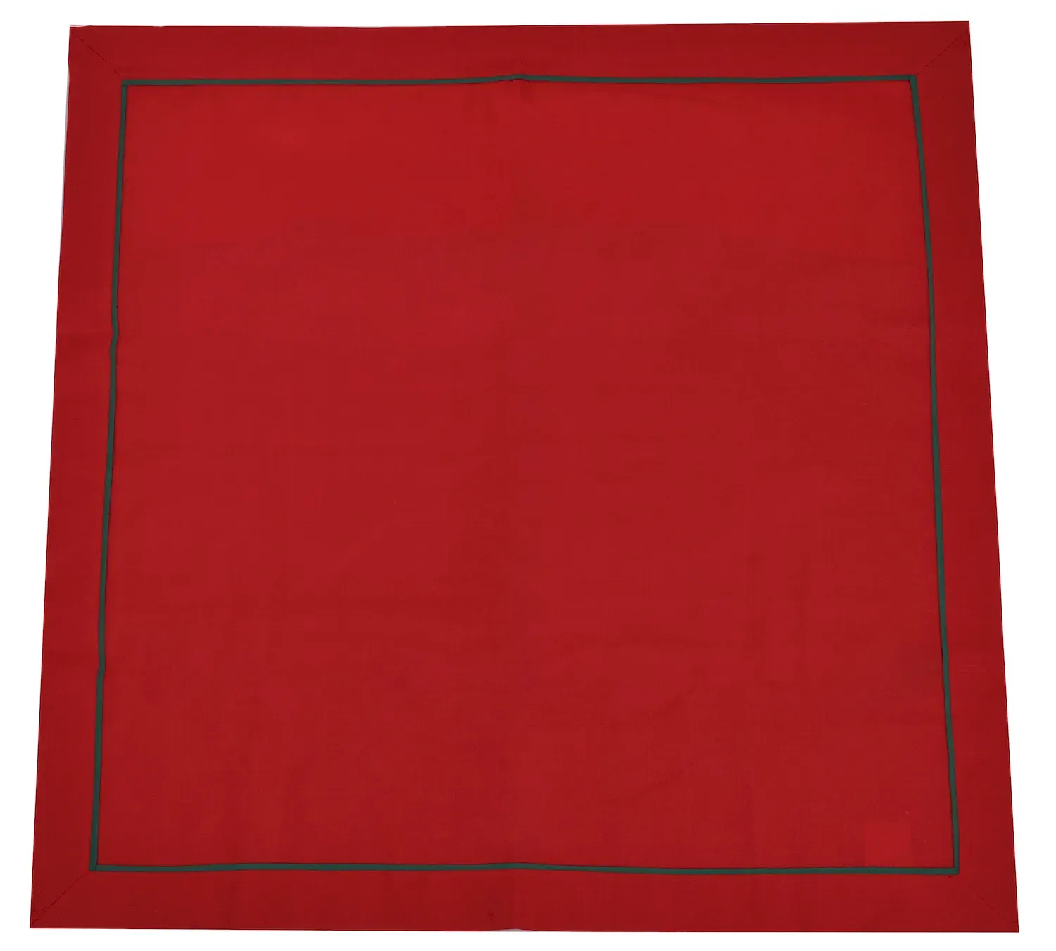 Obrus świąteczny z zieloną oblamówką 140x270 czerwony
