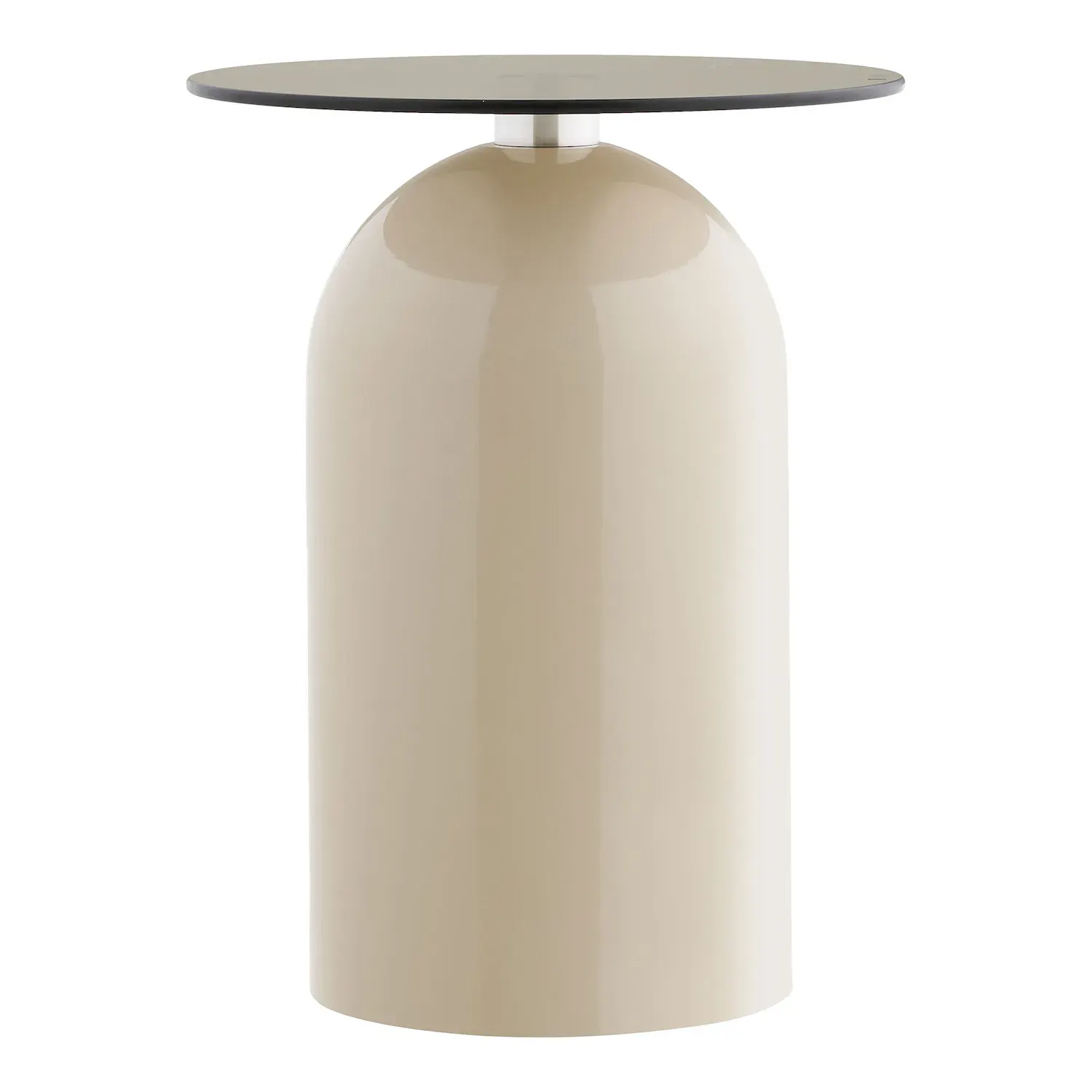 Stolik pomocniczy okrągły RAVELLO 40cm szary beżowy