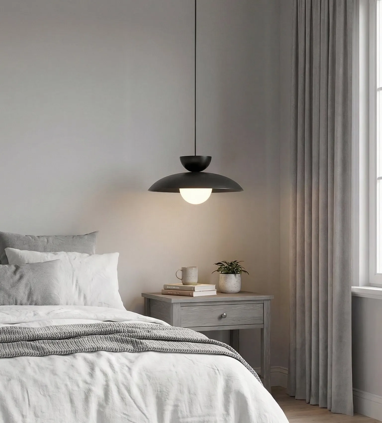 Lampa wisząca MULAN 1 BLACK czarna - 1621/1