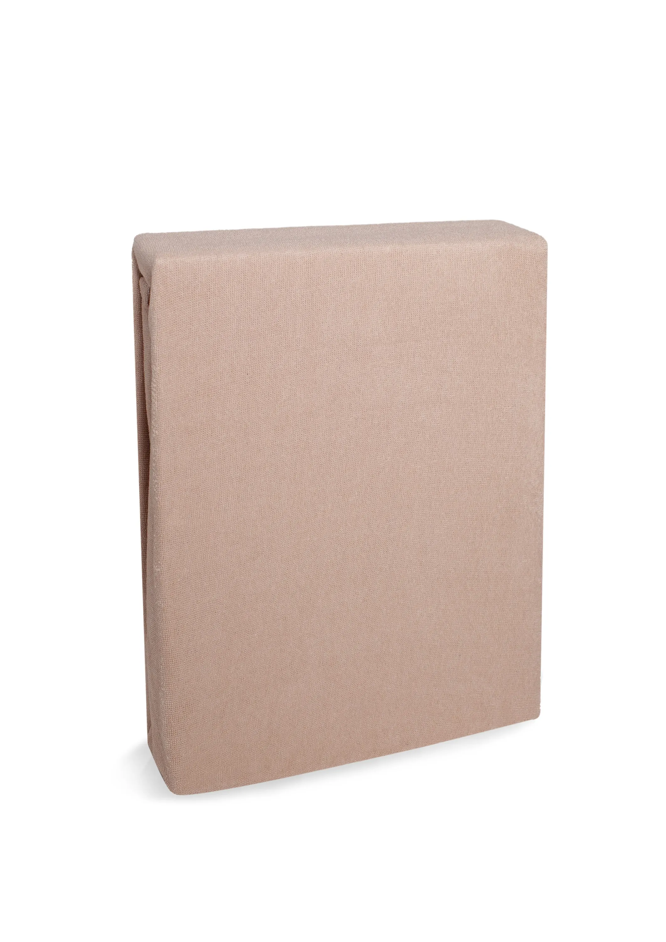 Prześcieradło frotte z gumką VANILLE 220X200+25 bawełna 80% beżowe Poduszka, Wystrój domu