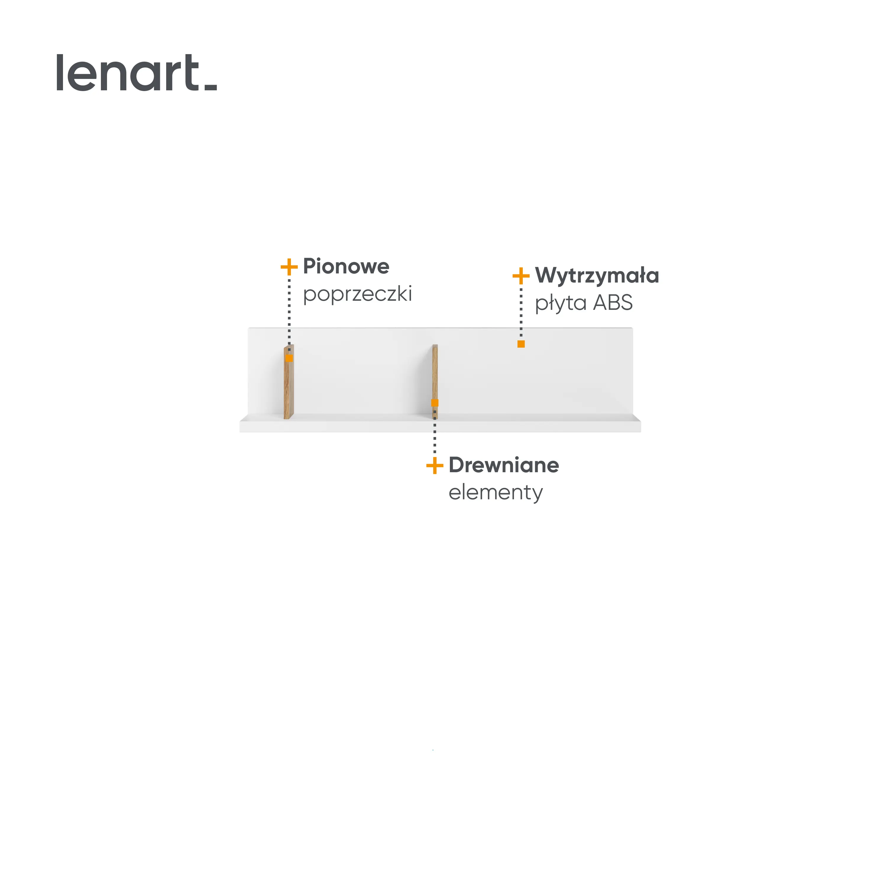 Półka Simi MS-07 biała - MS7BH