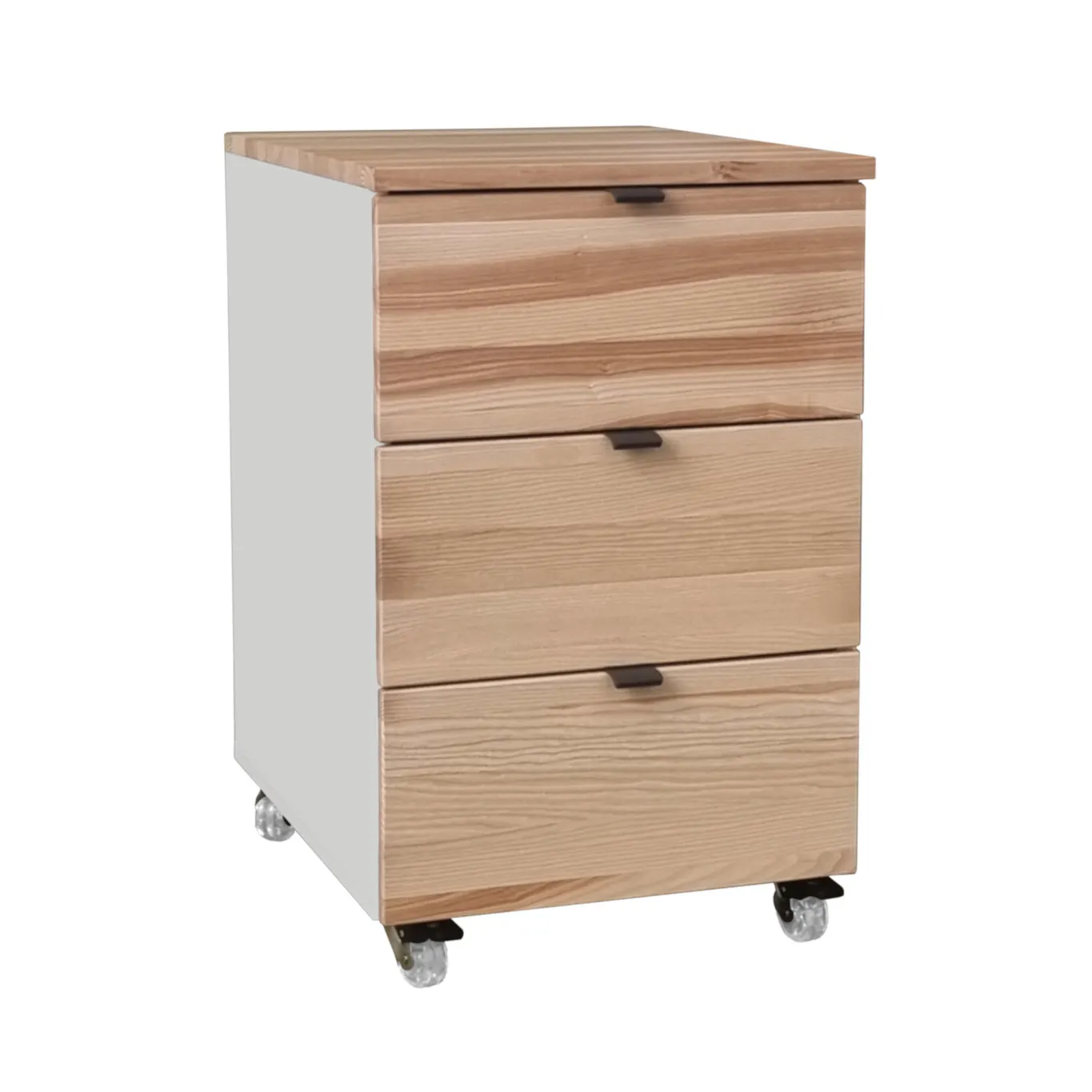 Kontenerek pod biurko z szufladami LUKA na kółkach 41x50 jasnoszary/naturalny jesion