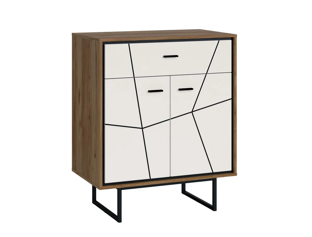 BROLO BROK09 KOMODA 2D1S DĄB CATANIA /CZARNA PERŁA/MDF BIAŁY HG BROLO BROK09 KOMODA 2D1S DĄB CATANIA /CZARNA PERŁA/MDF BIAŁY HG