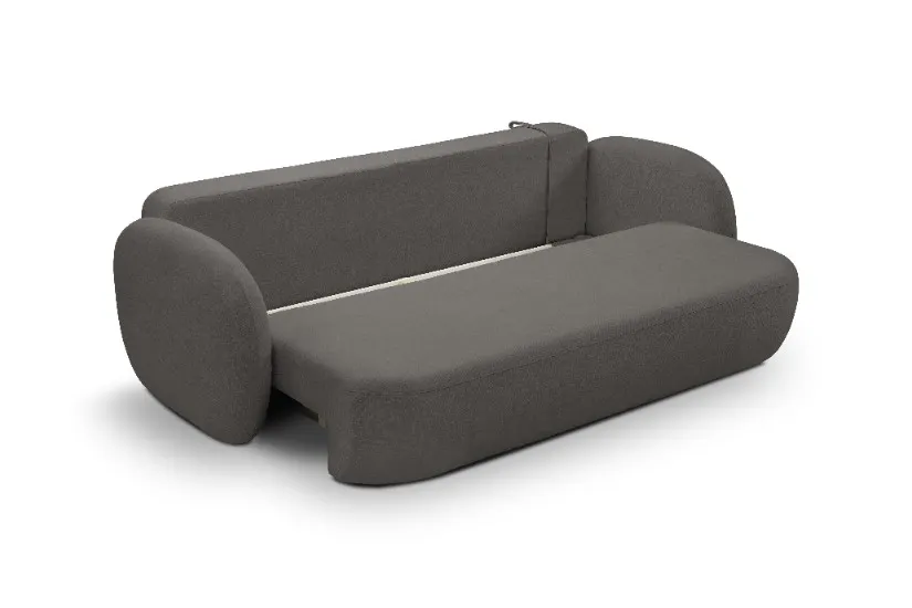 Sofa rozkładana z pojemnikiem OLIO SICURIO 238 cm grafitowa - OLIO_SO_SICURIO80