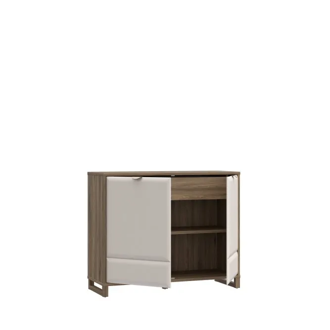 Komoda MAREDA 2-drzwiowa z szufladą - dąb valencia, piaskowy - MAQK221-M966