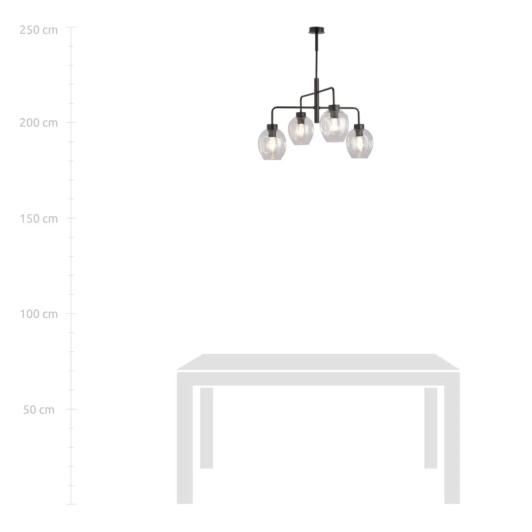 Lampa wisząca LUKKA Czarny 1164/4 - 1164/4