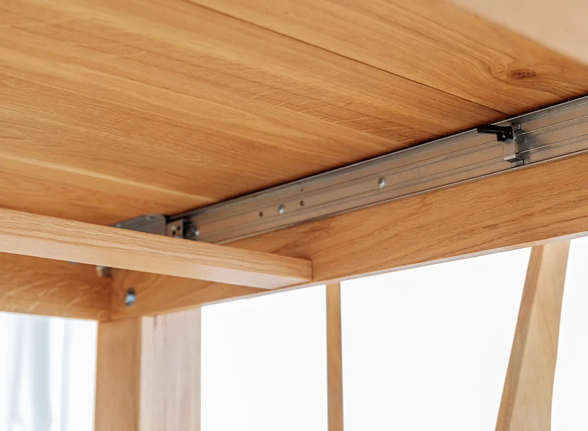 Rozkładany stół dębowy LANCIANO 90x140-230 dąb naturalny olejowany - LANCIANO140X90