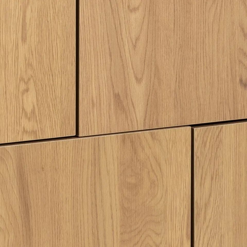 Komoda 4-drzwiowa MOODY 80x40x103 Naturalny, Czarny - 0000081685