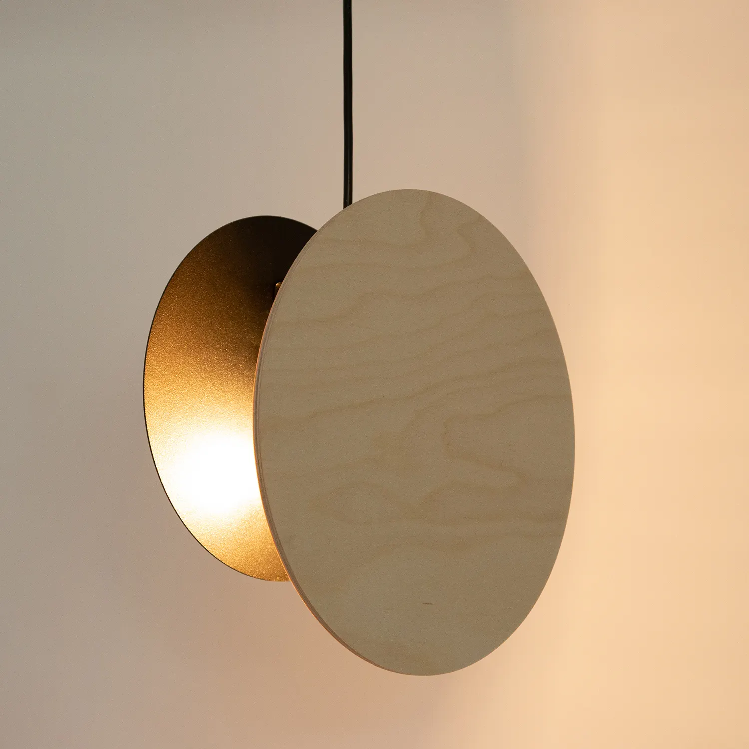 Lampa wisząca TOLA 1 czarny/drewniany - SI_40894