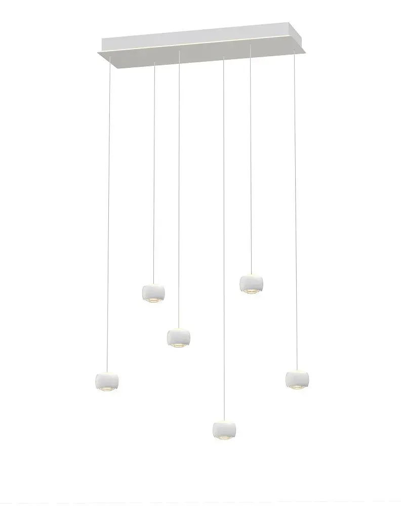 Lampa wisząca QUIBERON 6 LED biała
