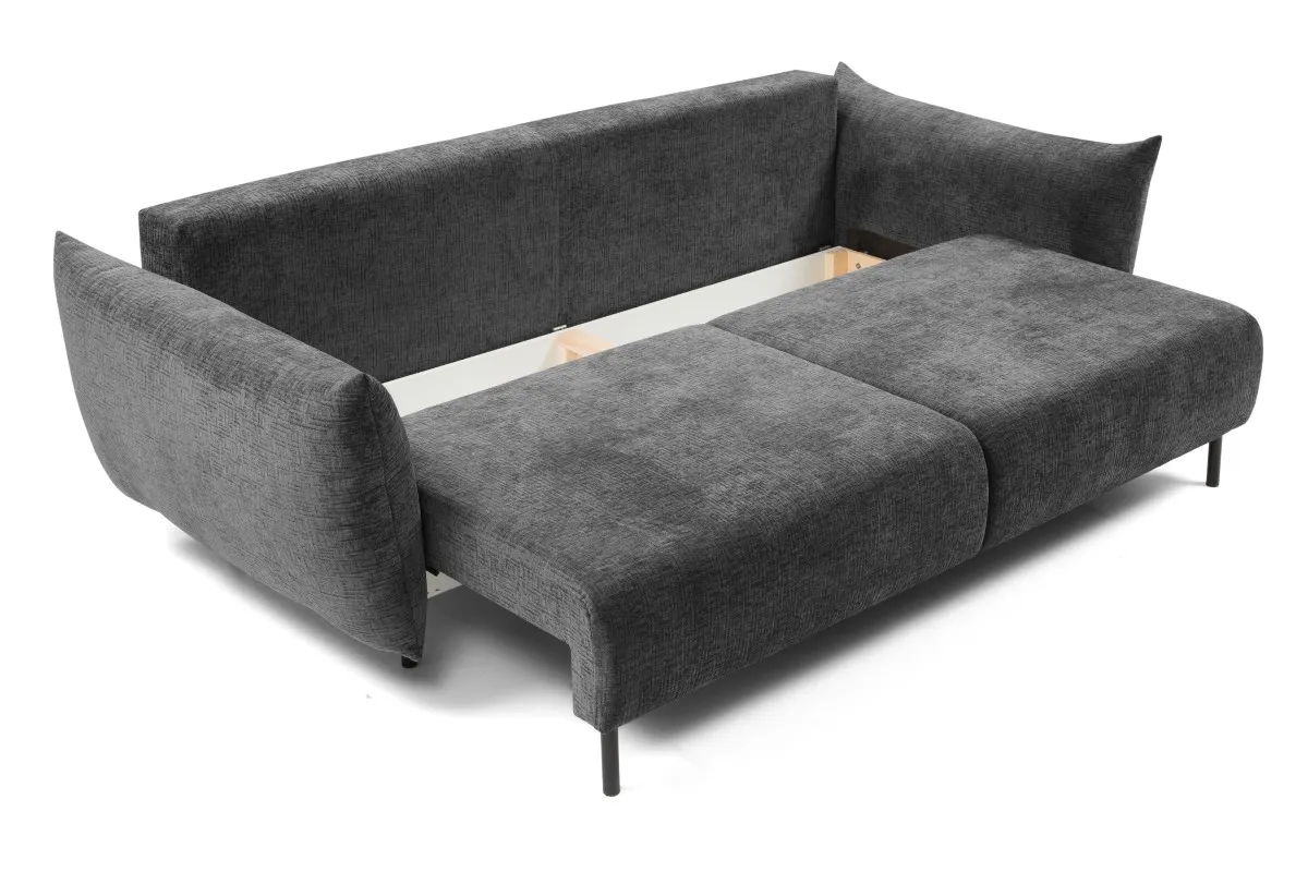 Sofa rozkładana z pojemnikiem ADEL 240 cm grafitowa — zdjęcie 7