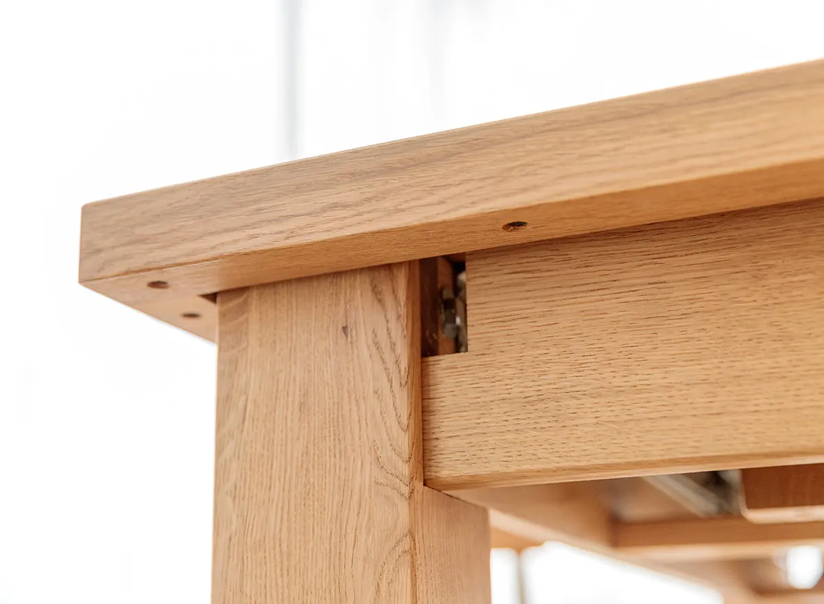 Rozkładany stół dębowy LANCIANO 90x140-230 dąb naturalny olejowany - LANCIANO140X90