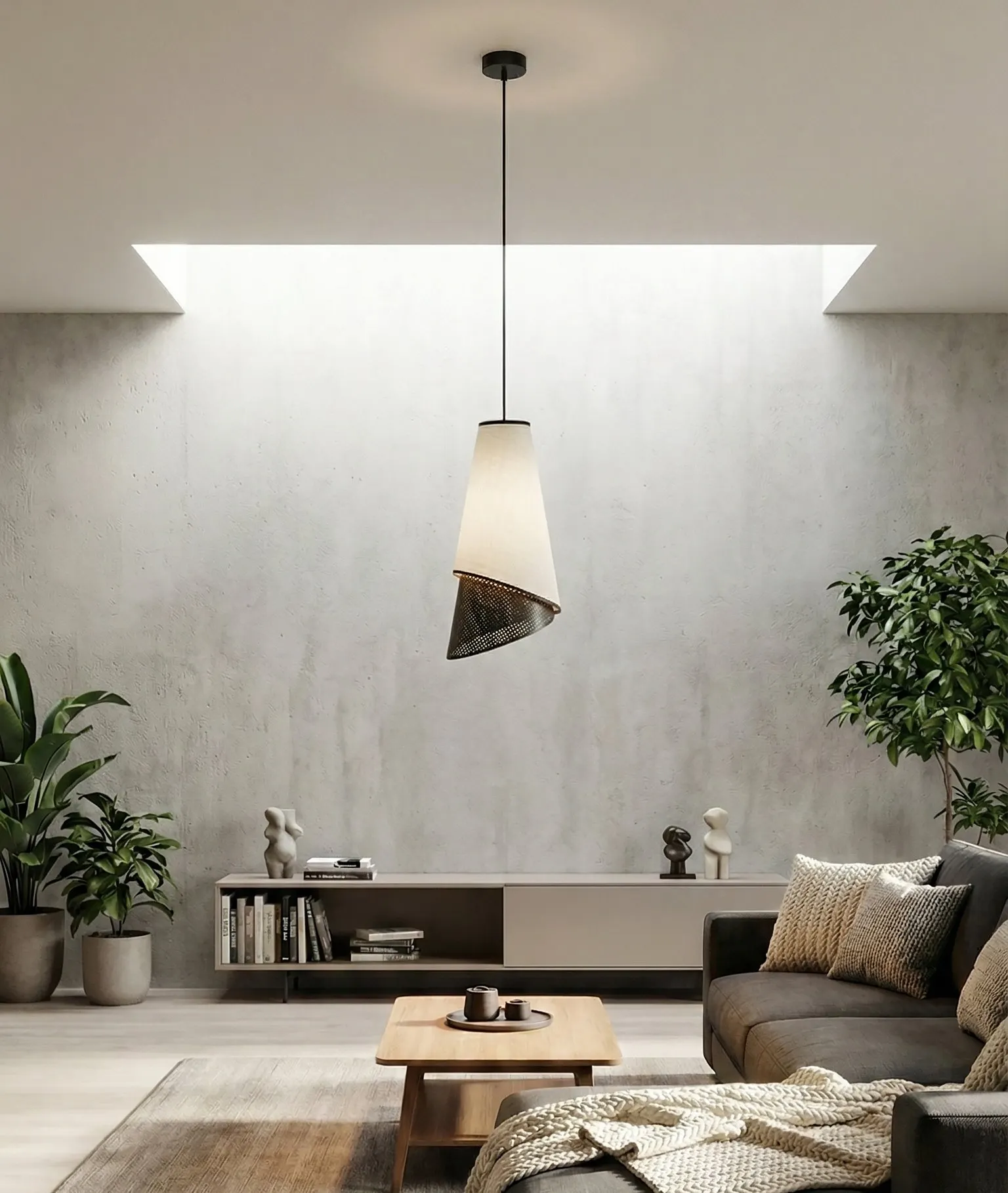 Lampa wisząca z perforowanym kloszem MODA 1 szary czarny - 1619/1