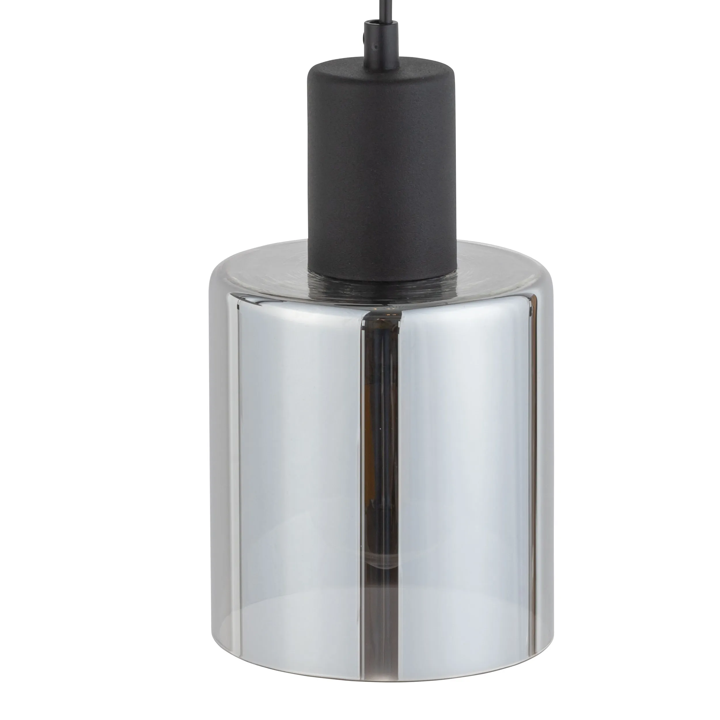 Lampa wisząca SIERRA czarna z lustrzanymi szklanymi kloszami 100x32cm - TK_6655