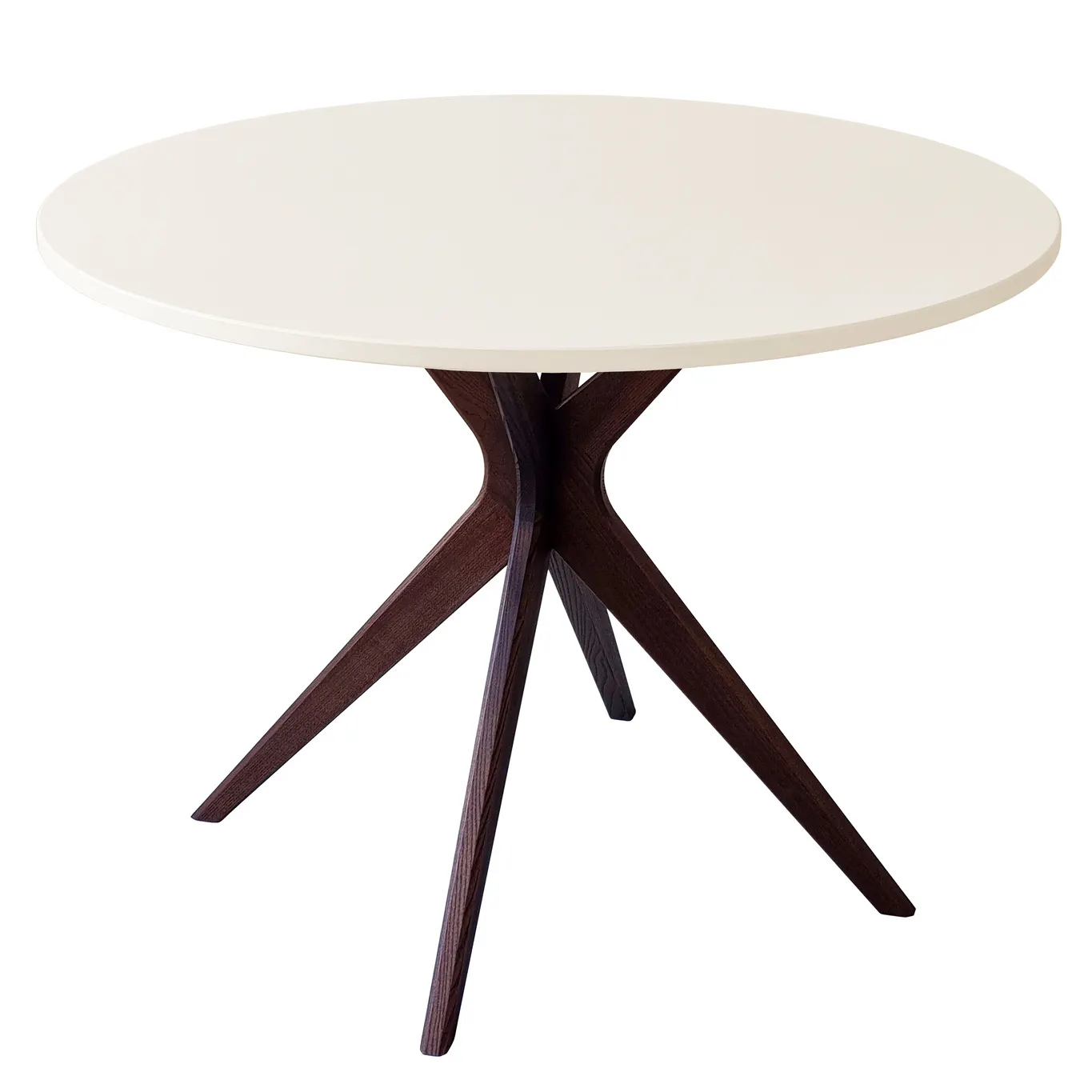 Stół okrągły JUBI BOLD 100cm kremowy orzech Stolik kawowy, Meble, Tabela, Stół do jadalni