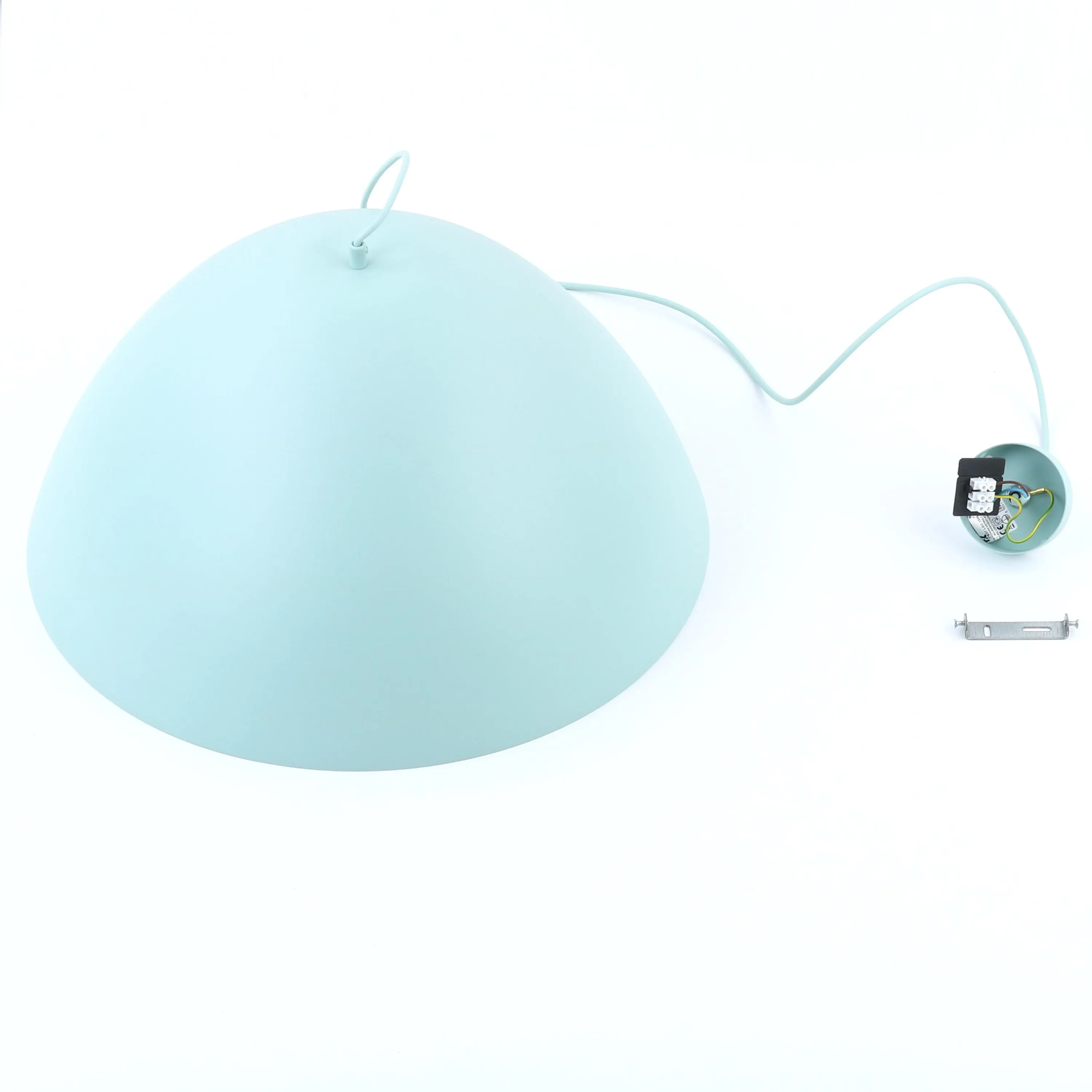 Lampa wisząca CLEO czarna z białym dymionym szklanym kloszem 100x9cm - TK_968