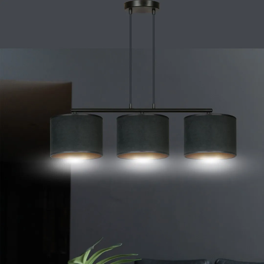 Lampa wisząca HILDE 3 czarny — zdjęcie 7