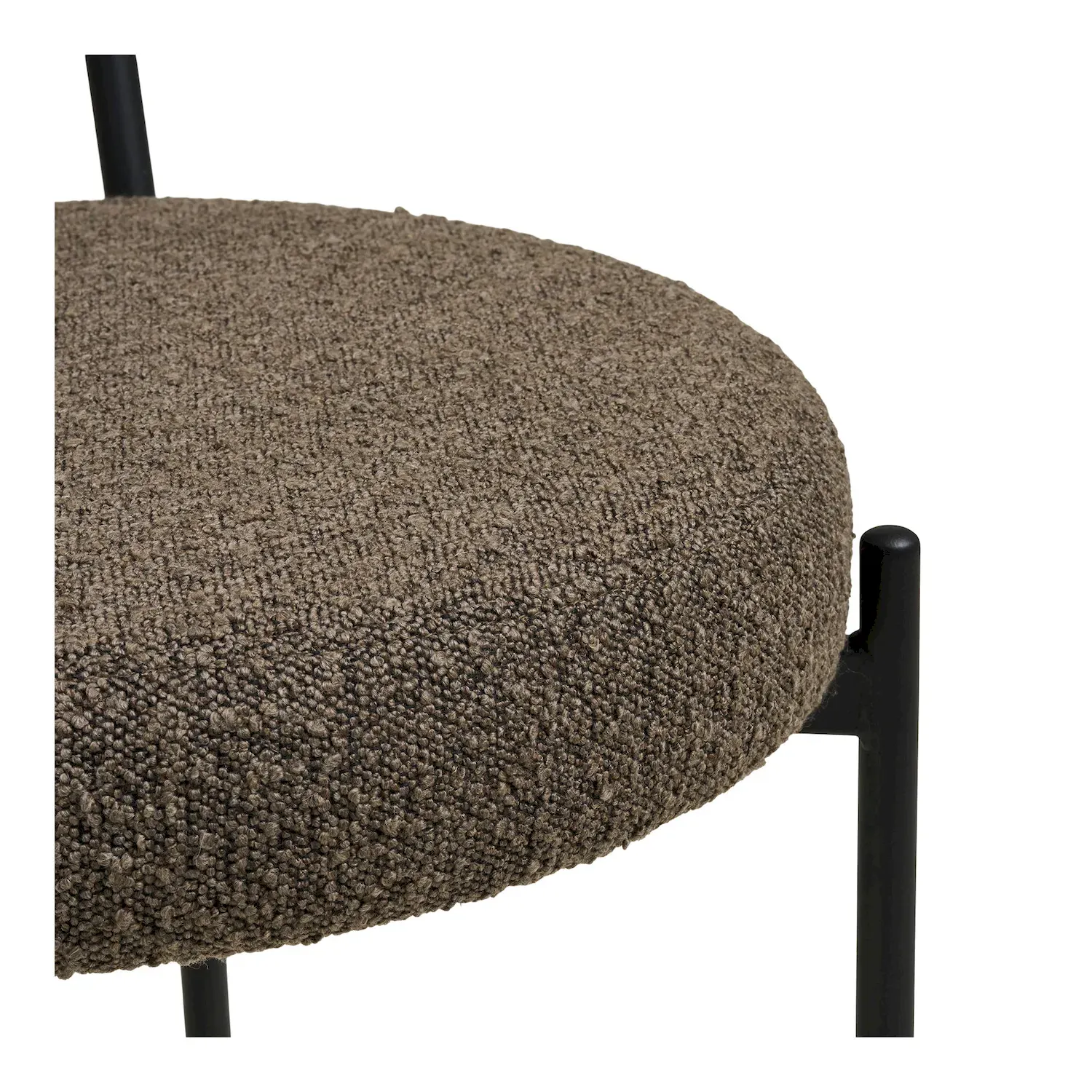 Krzesło BADALONA boucle brązowe czarne nogi - 1001218