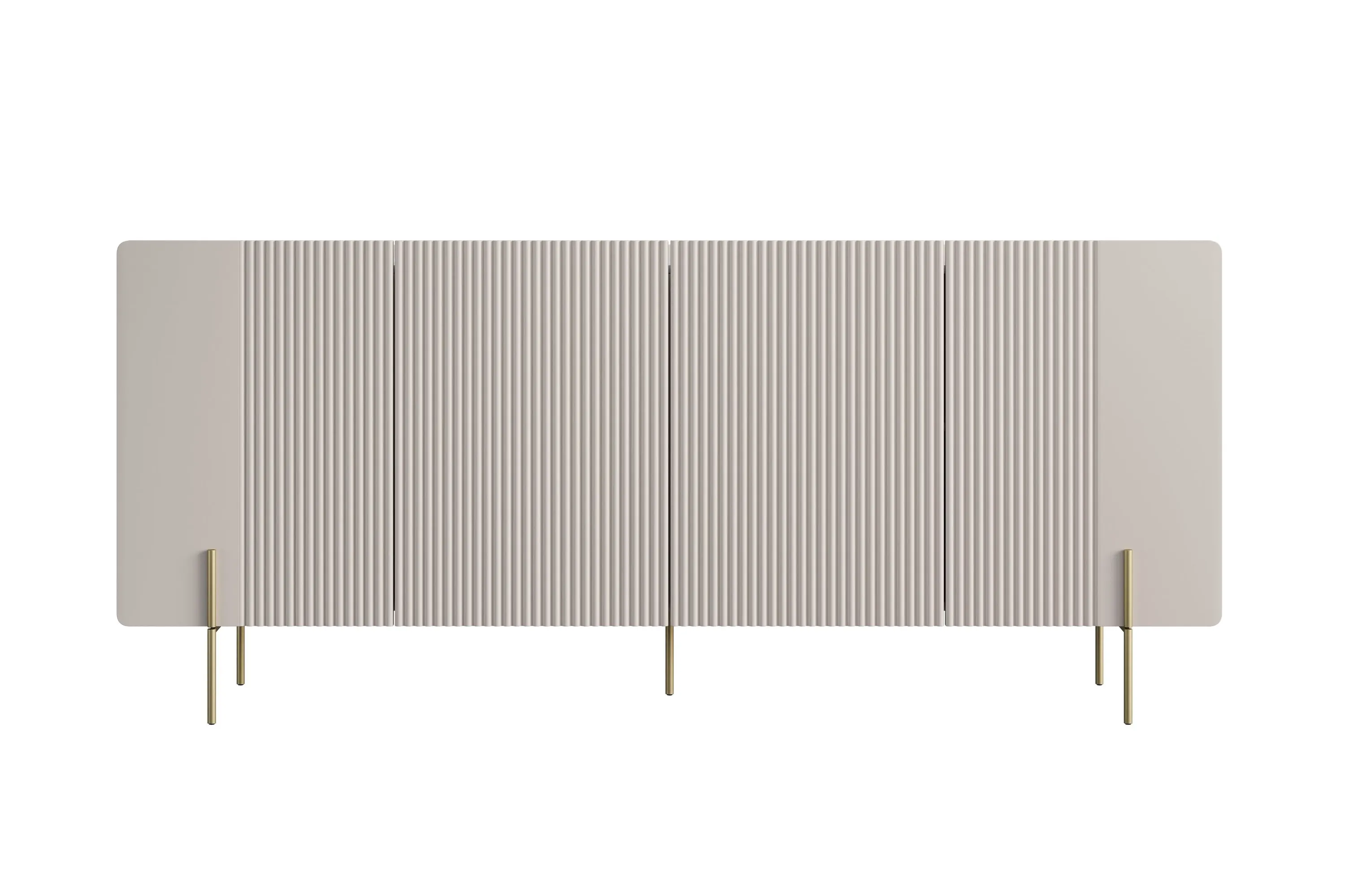 Komoda 4-drzwiowa MALMI 200cm - kaszmirowa - złote nogi - B_167019