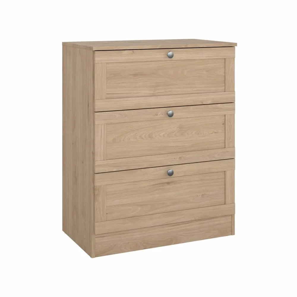 Komoda z 3 szufladami BILLUND 70 cm Jackson Hickory