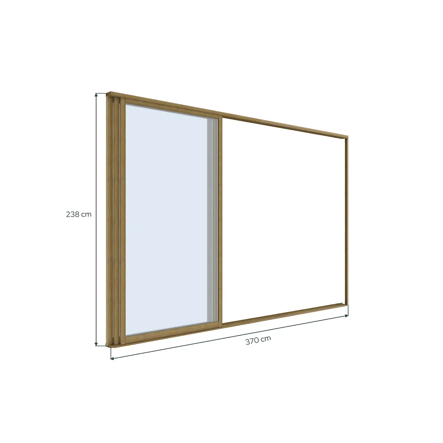 Drzwi przesuwne S8 LUXE 370x238cm (do ścianki: 4m wys.2,5m ) efekt drewna  v2 Esti&Esta — zdjęcie 11