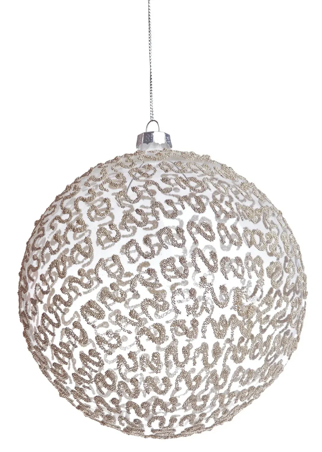 Bombka szklana duża W SZAMPAŃSKIE WZORY 5330 transparentna Bombka szklana duża W SZAMPAŃSKIE WZORY 5330 transparentna