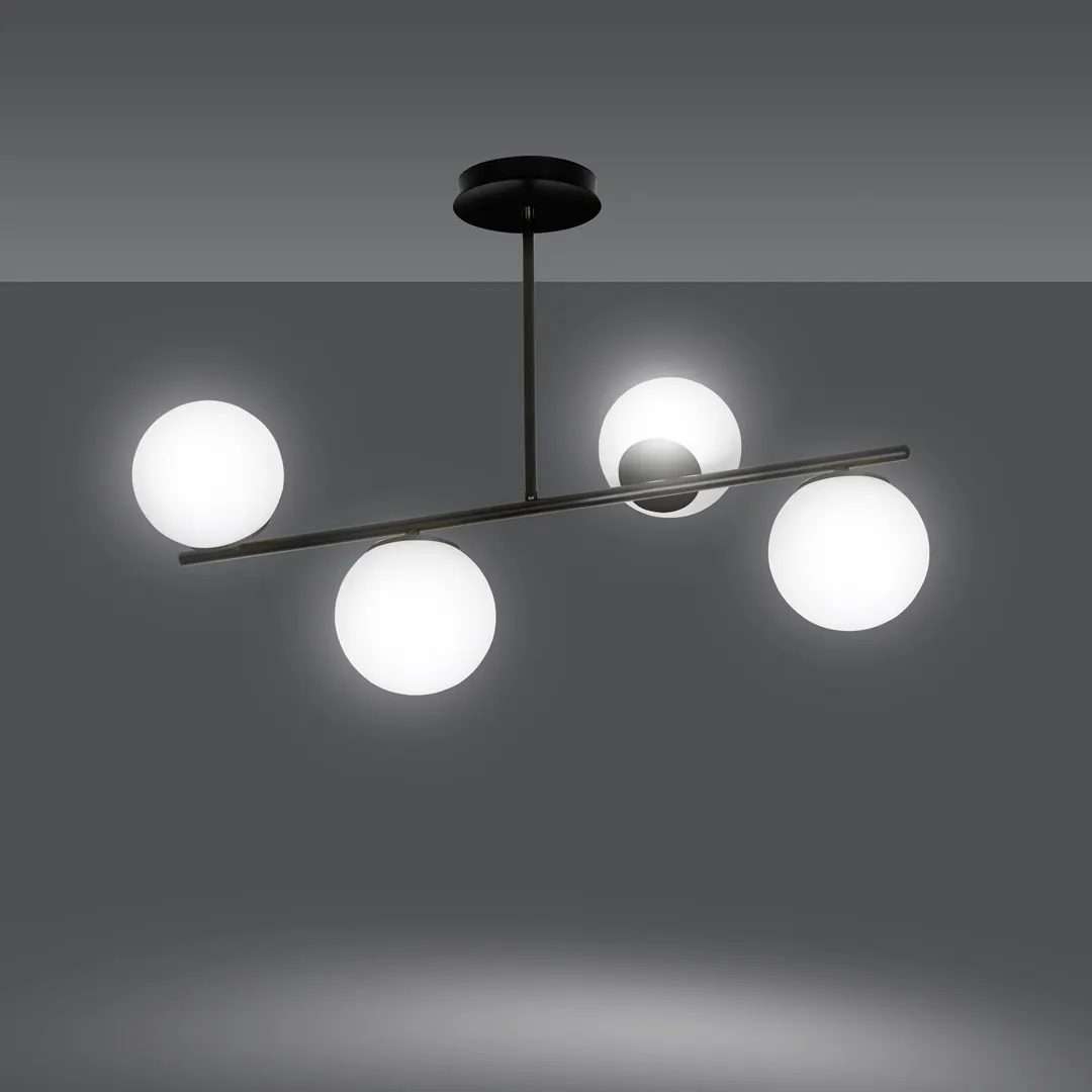 Lampa wisząca BIOR 4 czarny biały — zdjęcie 3