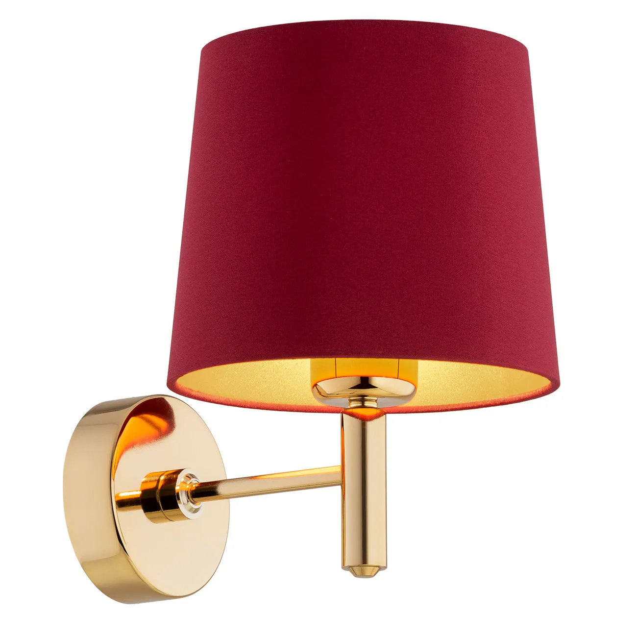 Kinkiet PONTE PLUS mosiądz czerwony abażur Kinkiet PONTE PLUS mosiądz czerwony abażur