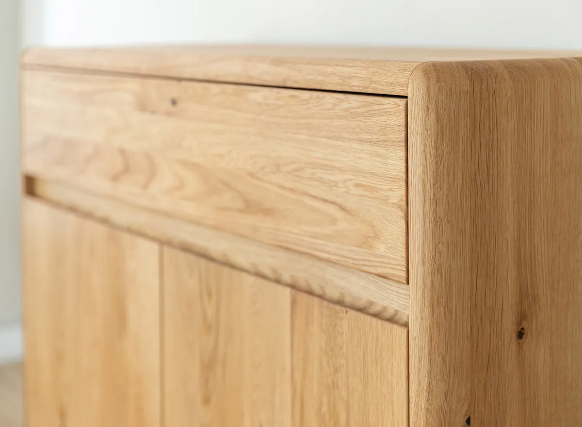 Komoda dębowa 2-drzwiowa z 1 szufladą RONDA Dębowy Sen dąb olejowany - ZIKOM1_1.2