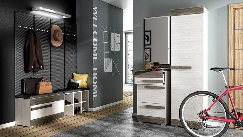 Szafa do przedpokoju 1-drzwiowa BLANCO 19 sosna śnieżna - 1BLAN19-001