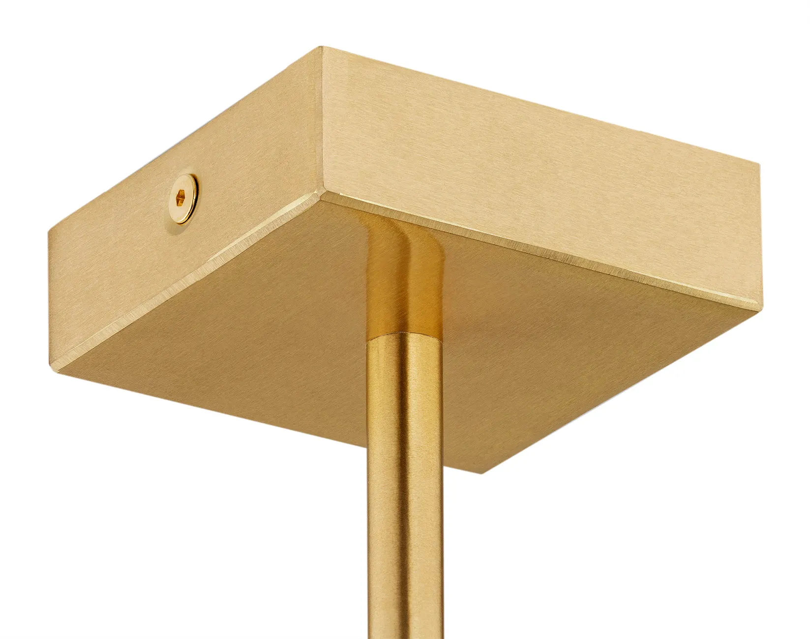 Żyrandol ABBANO metalowy mosiądz szczotkowany biały 103x60cm - 2132