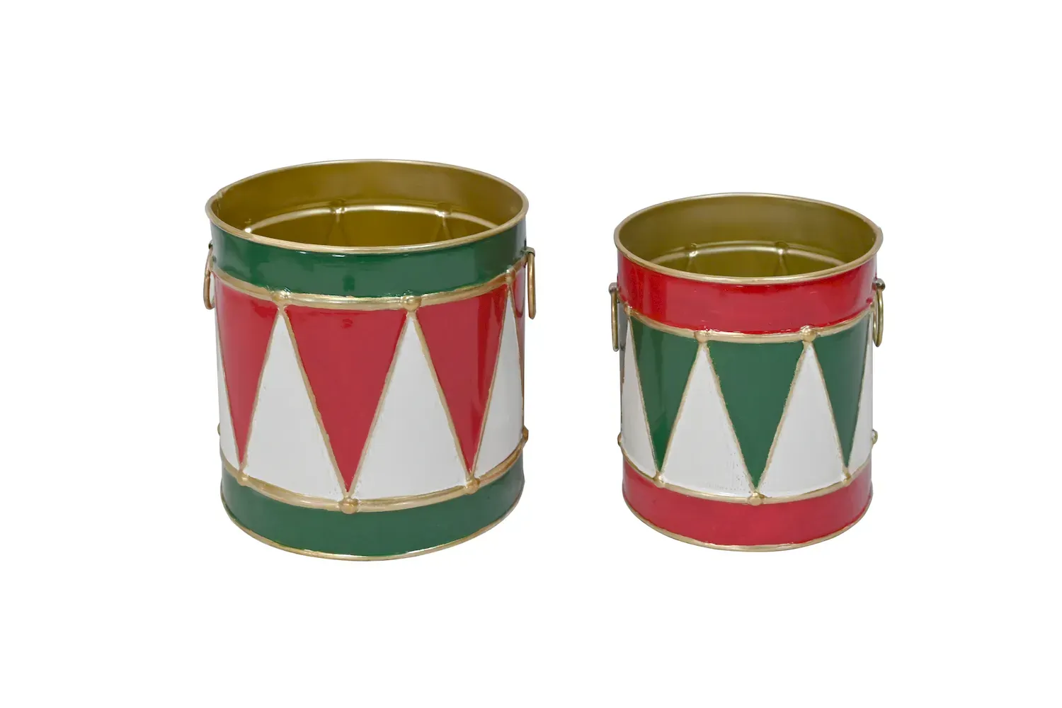 Komplet 3 osłonek metalowych BĘBENKI 1664 wielokolorowe Komplet 3 osłonek metalowych BĘBENKI 1664 wielokolorowe