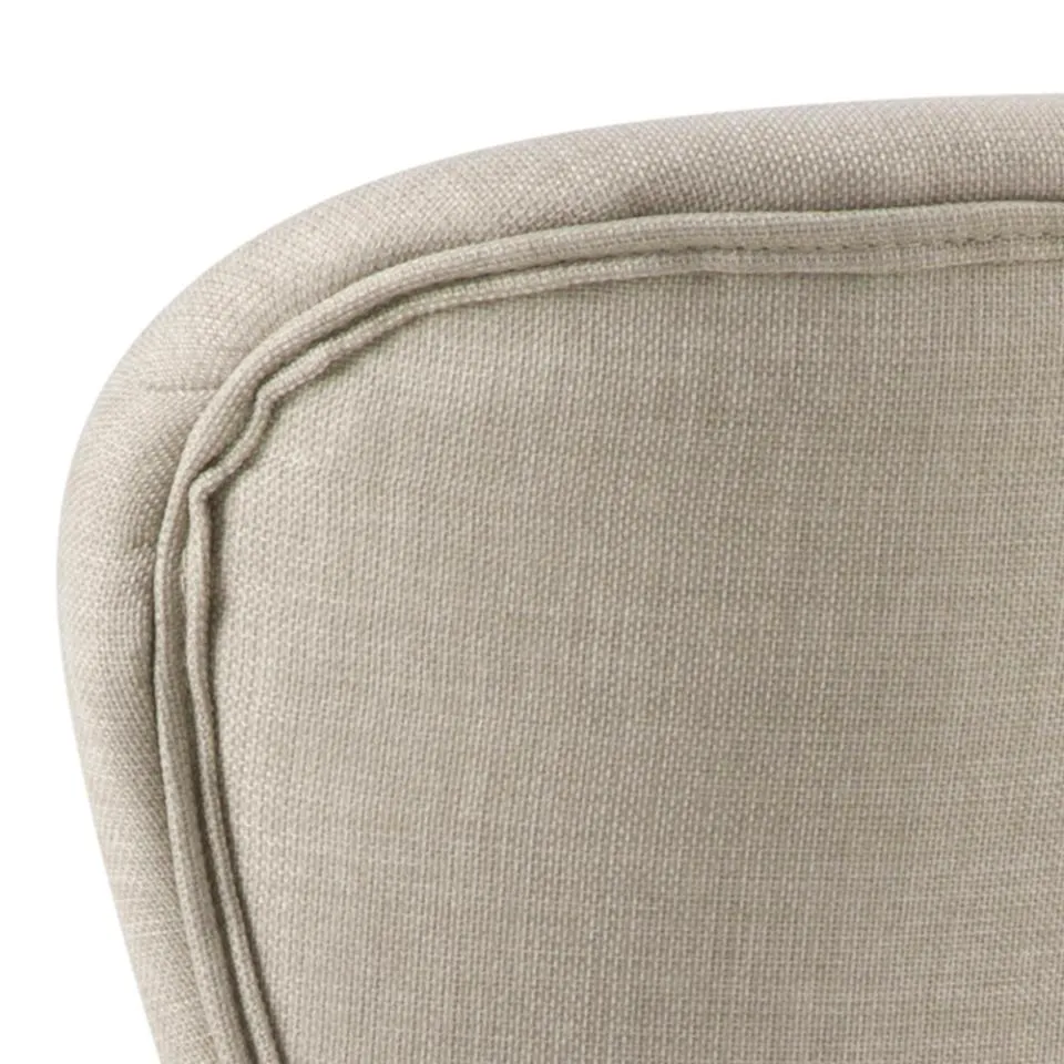 Krzesło tapicerowane DOREN Beżowy, Dąb olejowany ( zestaw 2 sztuk ) - H000018249