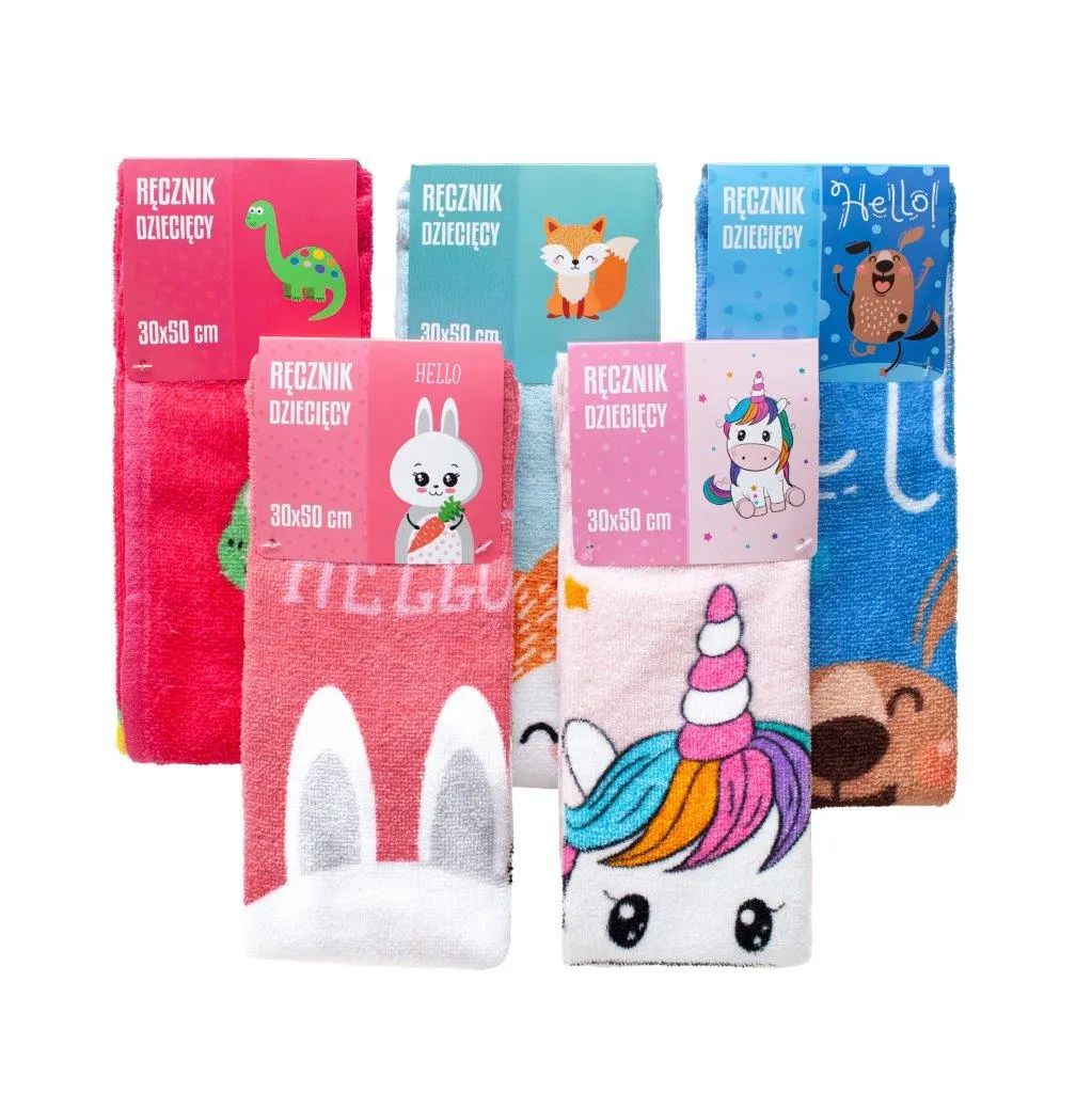 Ręcznik dla dziecka ZWIERZAKI 017 KACZUSZKA 30x50 gramatura 350 niebieski - FARO_29713