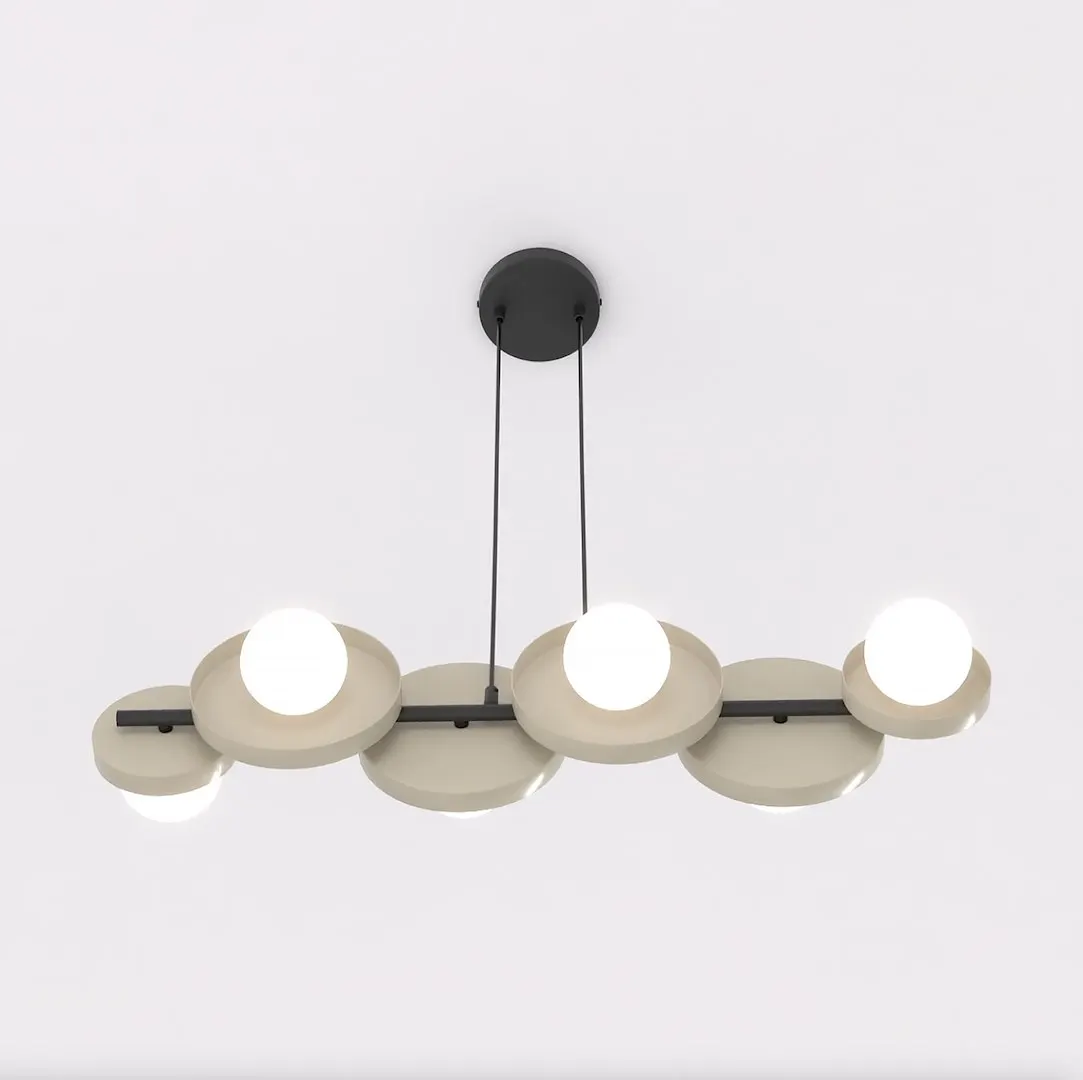 Lampa wisząca metalowa MODEL 6 beżowa — zdjęcie 3