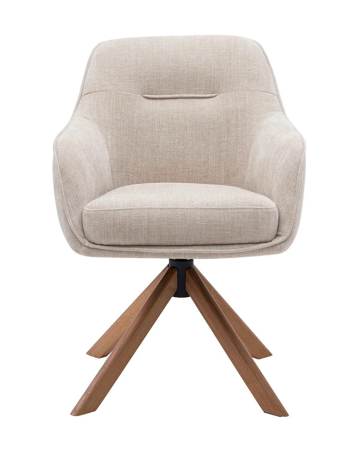 Krzesło obrotowe AVOLA z podłokietnikami - beżowy - UN_53250004